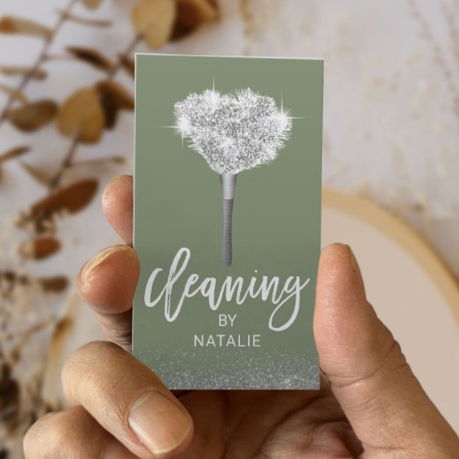 House Städning Grönt-tjänsten Sage Maid Visitkort (Skapare uppladdad)