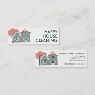 House Städning Home Services Charming Cute Mini Visitkort