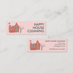 House Städning Home Services Charming Cute Mini Visitkort