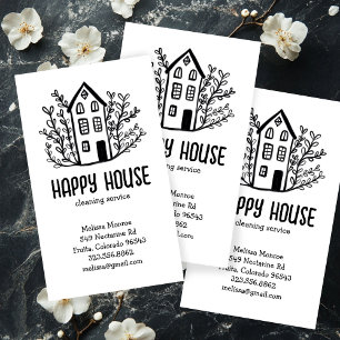 House Städning Home Services Charming Hand plockad Visitkort