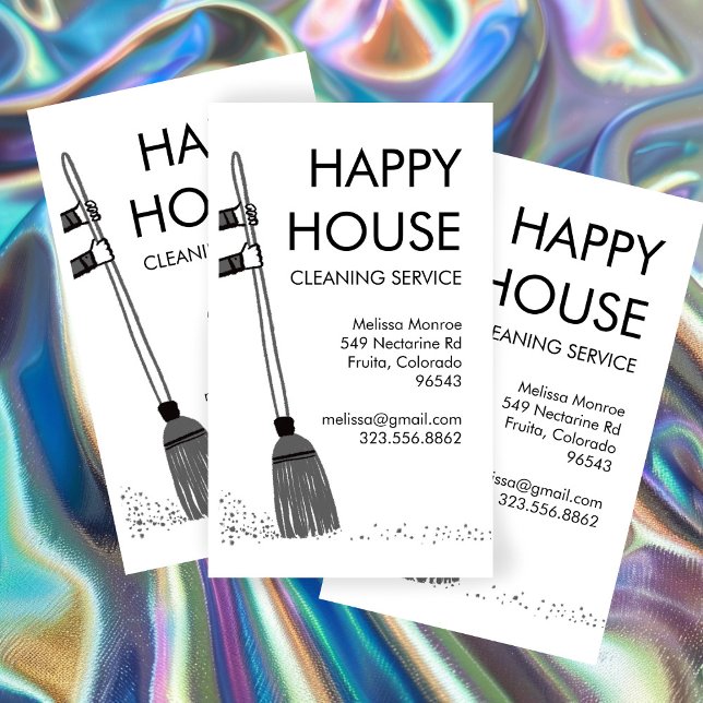 House Städning Home Services Janitorial Supplies Visitkort (House Cleaning Home Services Janitorial Supplies Business Card
)