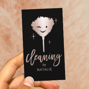 House Städning leende Feather Duster Houseservatio Visitkort