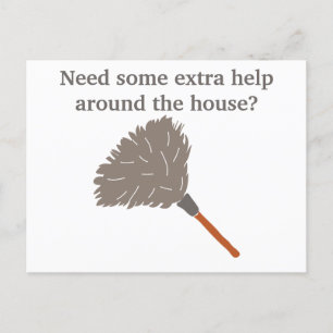 House Städning Maid Business Advertising Vykort