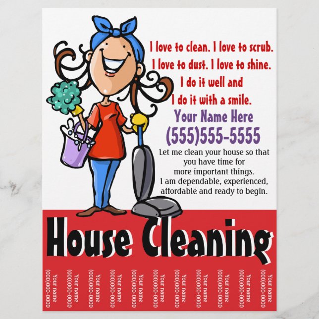House Städning Marknadsföring flyer (Framsidan)