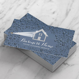 House Städning Power Tvättar Dusty Blue-Städning Visitkort