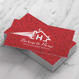 House Städning Presse Tvättande Monogram Logotyp R Visitkort