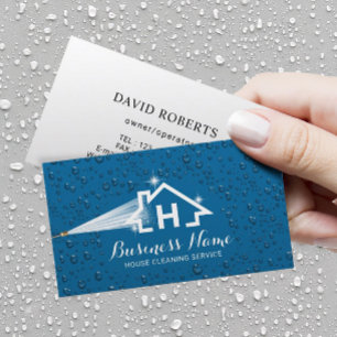 House Städning Presse Tvättande Monogram-Logotyp Visitkort