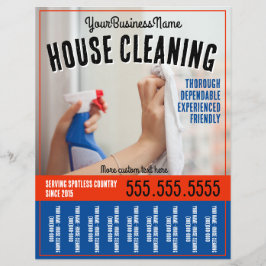 House Städning Professionell Tear Lakan Promoted Reklamblad