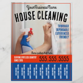 House Städning Professionell Tear Lakan Promoted Reklamblad