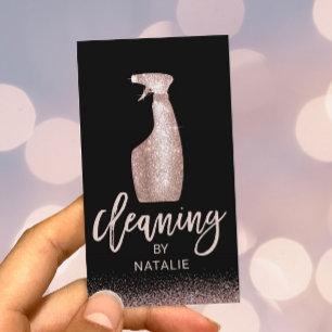 House Städning Ro Guld Typography House Keeping Visitkort