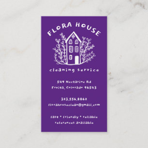House Städning Service Home Hand plockade Logotyp Visitkort
