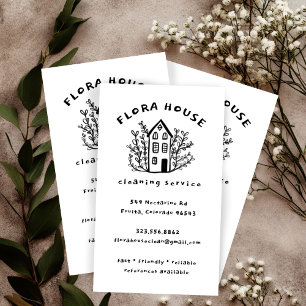 House Städning Service Home Hand plockade Logotyp Visitkort