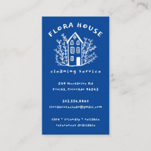 House Städning Service Home Hand plockade Logotyp Visitkort