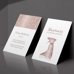 House Städning Service Luxury Blommigt Spray Clean Visitkort