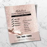 House Städning Service  Ro Guld Glitter Flygblad<br><div class="desc">House Städning tjänstens moderna  Ro-flygare i Glitter.</div>