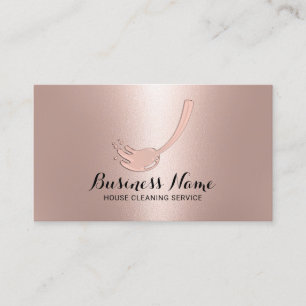 House Städning Service Ro Guld Mop Logotyp Visitkort