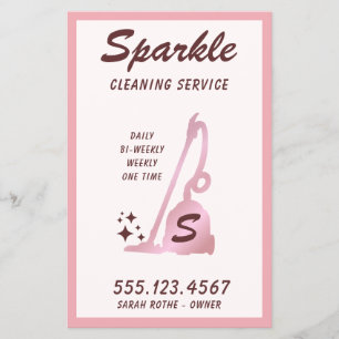 House Städning Service Ro Guld Vacuum Cleaner Flygblad
