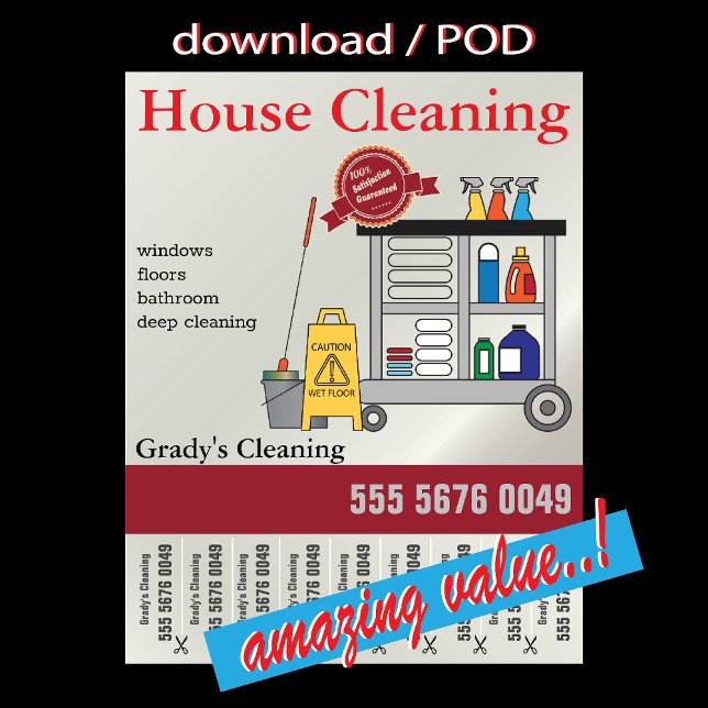 House Städning Service Small Business Poster (Skapare uppladdad)