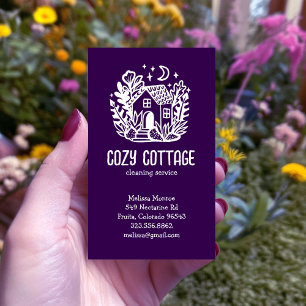 House Städning Services Cute Home Hand plockade Lo Visitkort