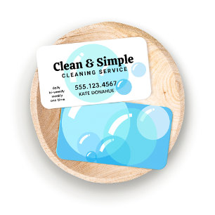 House Städning Soap Bubbles Visitkort