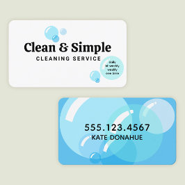 House Städning Soap Bubbles Visitkort