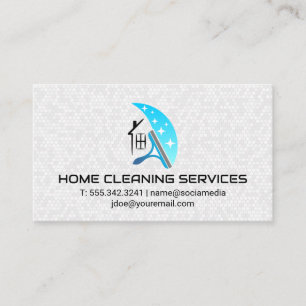 House Städning Squeegee Logotyp Bakgrund Visitkort