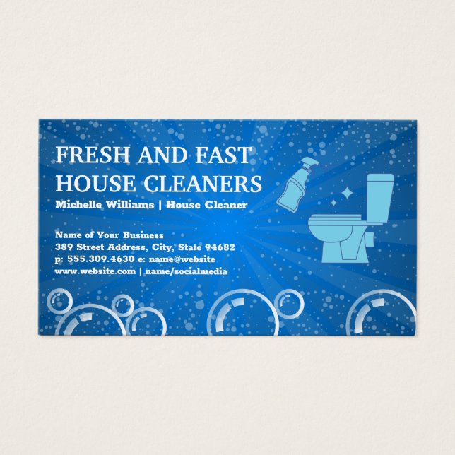 House Städning | Toilet Bowl Visitkort (Framsidan)
