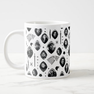 House Stark Icons & Porträtt Mönster Jumbo Mugg