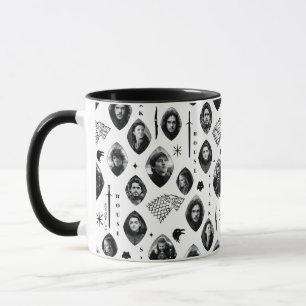 House Stark Icons & Porträtt Mönster Mugg