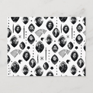 House Stark Icons & Porträtt Mönster Vykort