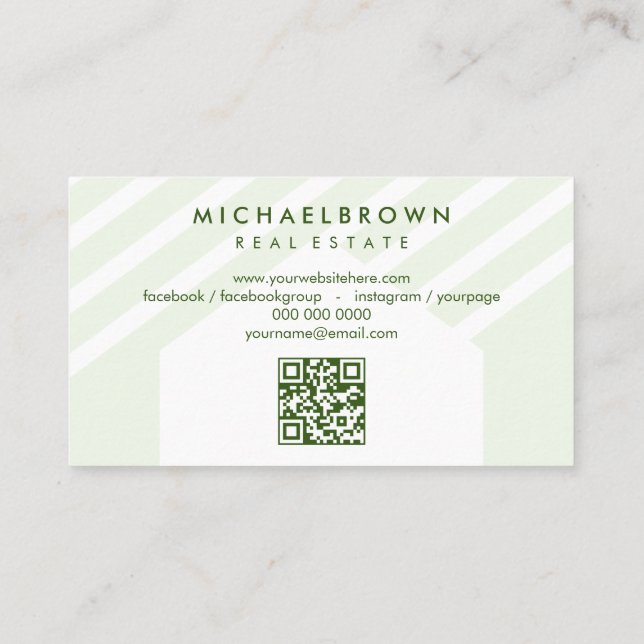 House Tak Real Gods QR Code Visitkort (Baksida)