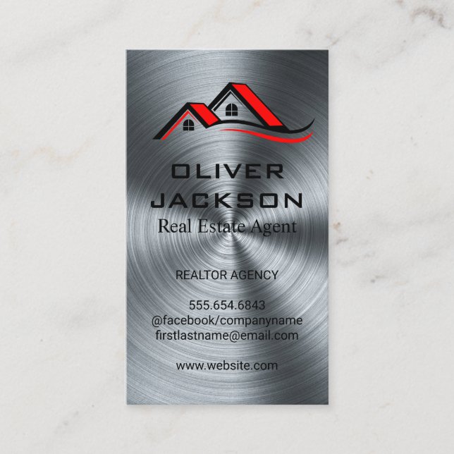 House Tak Top | Bakgrund för Metall Visitkort (Framsida)