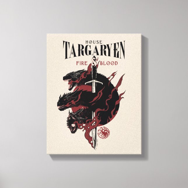 House Targaryen - Fire & Blood Canvastryck (Framsida)
