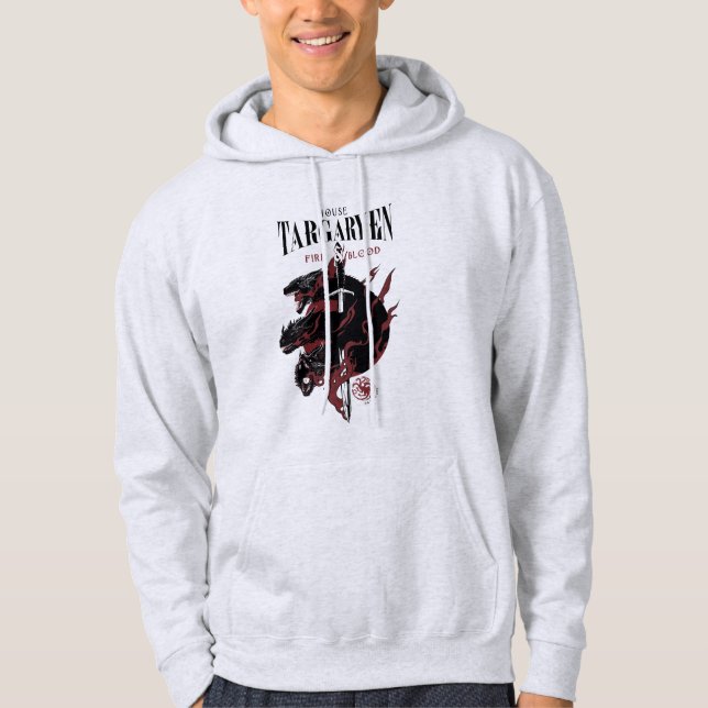 House Targaryen - Fire & Blood Hoodie (Framsida)