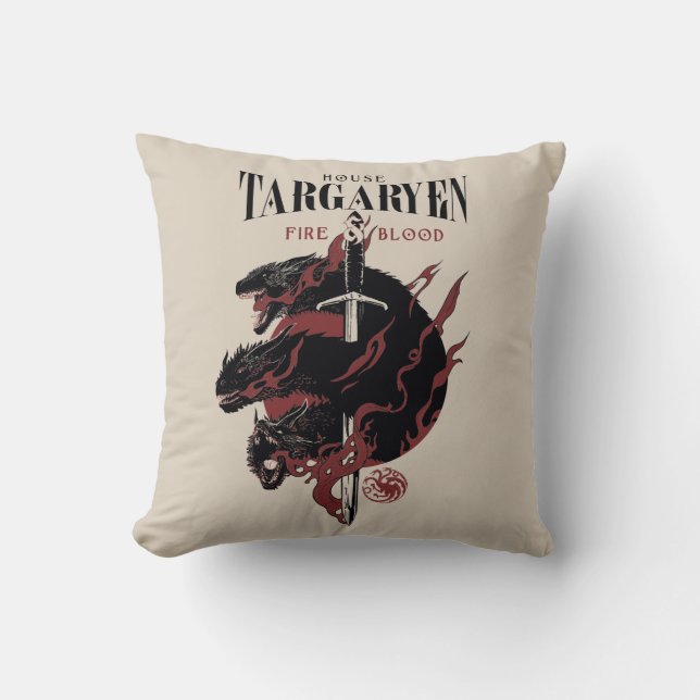 House Targaryen - Fire & Blood Kudde (Framsida)