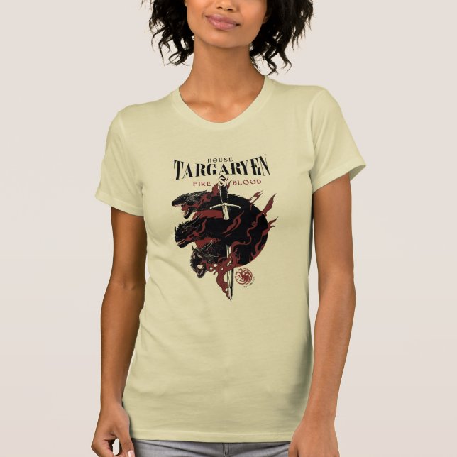 House Targaryen - Fire & Blood T Shirt (Framsida)