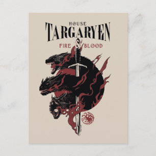 House Targaryen - Fire & Blood Vykort