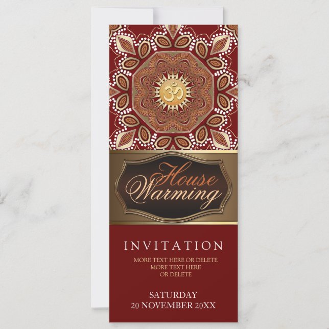 House Warm Om Earth Party-inbjudan Inbjudningar (Framsida)