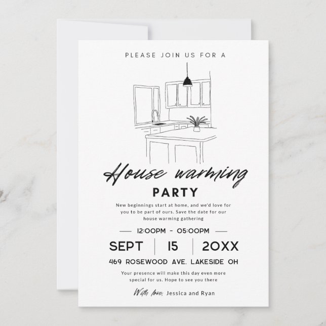 House Warming Party Save The Date  Inbjudningar (Framsida)
