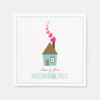 House with Hearts Houseuppvärmning Party Personlig