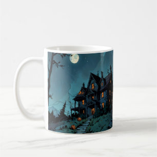 House with Treacherous Terrain and Porch Light Kaffemugg