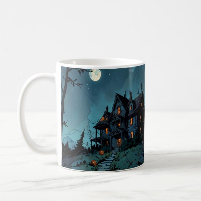 House with Treacherous Terrain and Porch Light Kaffemugg (Vänster)