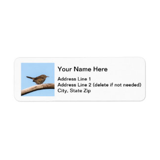 House Wren Returadress Etikett