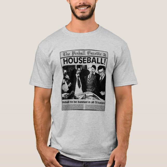 Houseball! Pinballskjorta Tee Shirt (Framsida)