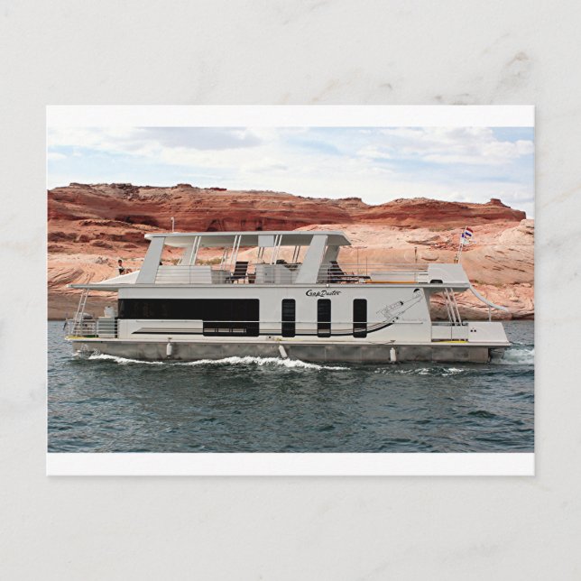Houseboat, Sjö Powell, Arizona, USA 10 Vykort (Framsida)