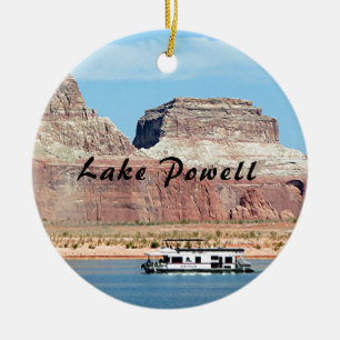 Houseboat sjö Powell, Arizona, USA 6 (förse med Julgransprydnad Keramik