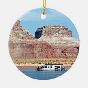 Houseboat sjö Powell, Arizona, USA 6 Julgransprydnad Keramik