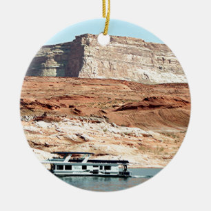 Houseboat sjö Powell, Arizona, USA 7 Julgransprydnad Keramik