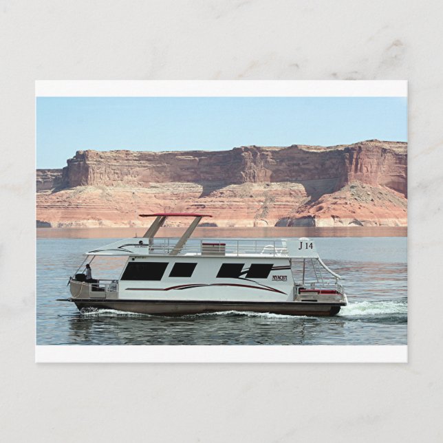 Houseboat, Sjö Powell, Arizona, USA 8 Vykort (Framsida)
