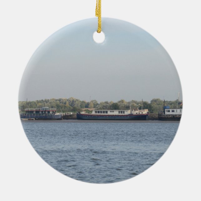 Houseboats Julgransprydnad Keramik (Baksidan)